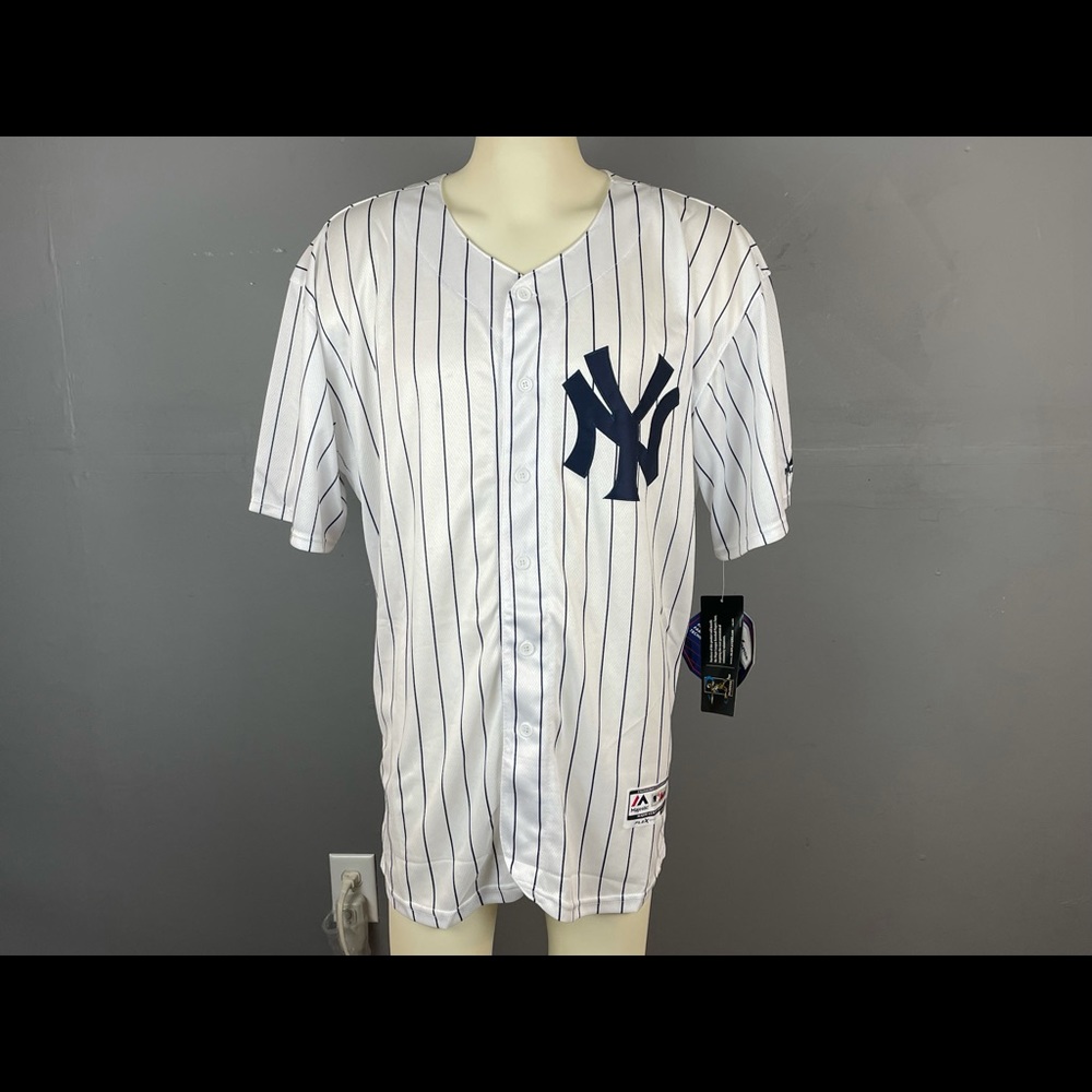 Authentic Majestic Jersey Pinstripe Yankees #99